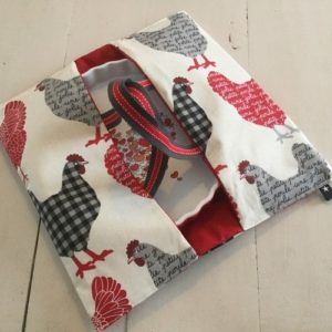 Sac à tarte décoré poule