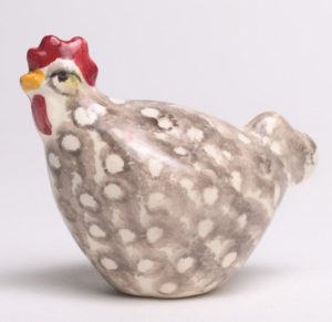 Statue céramique poule cadeau poule