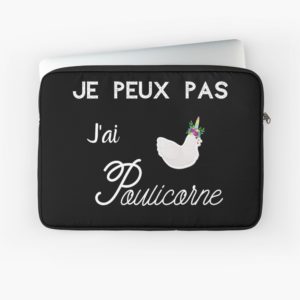 Housse protection ordinateur cadeau poule