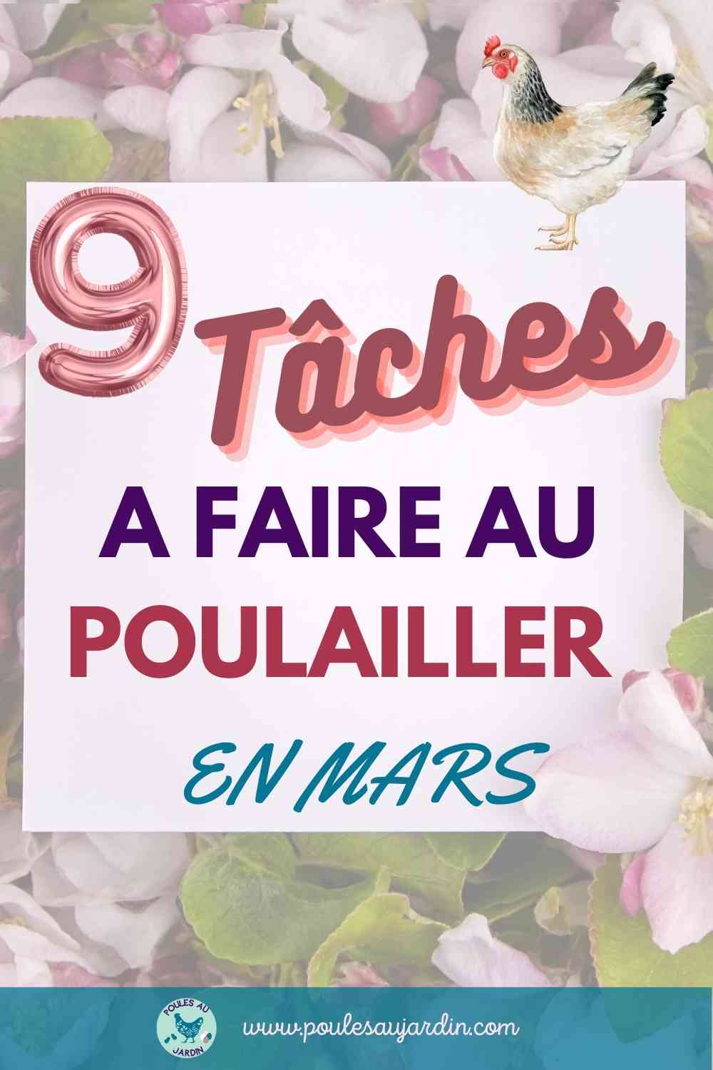 tâches à faire en mars au poulailler